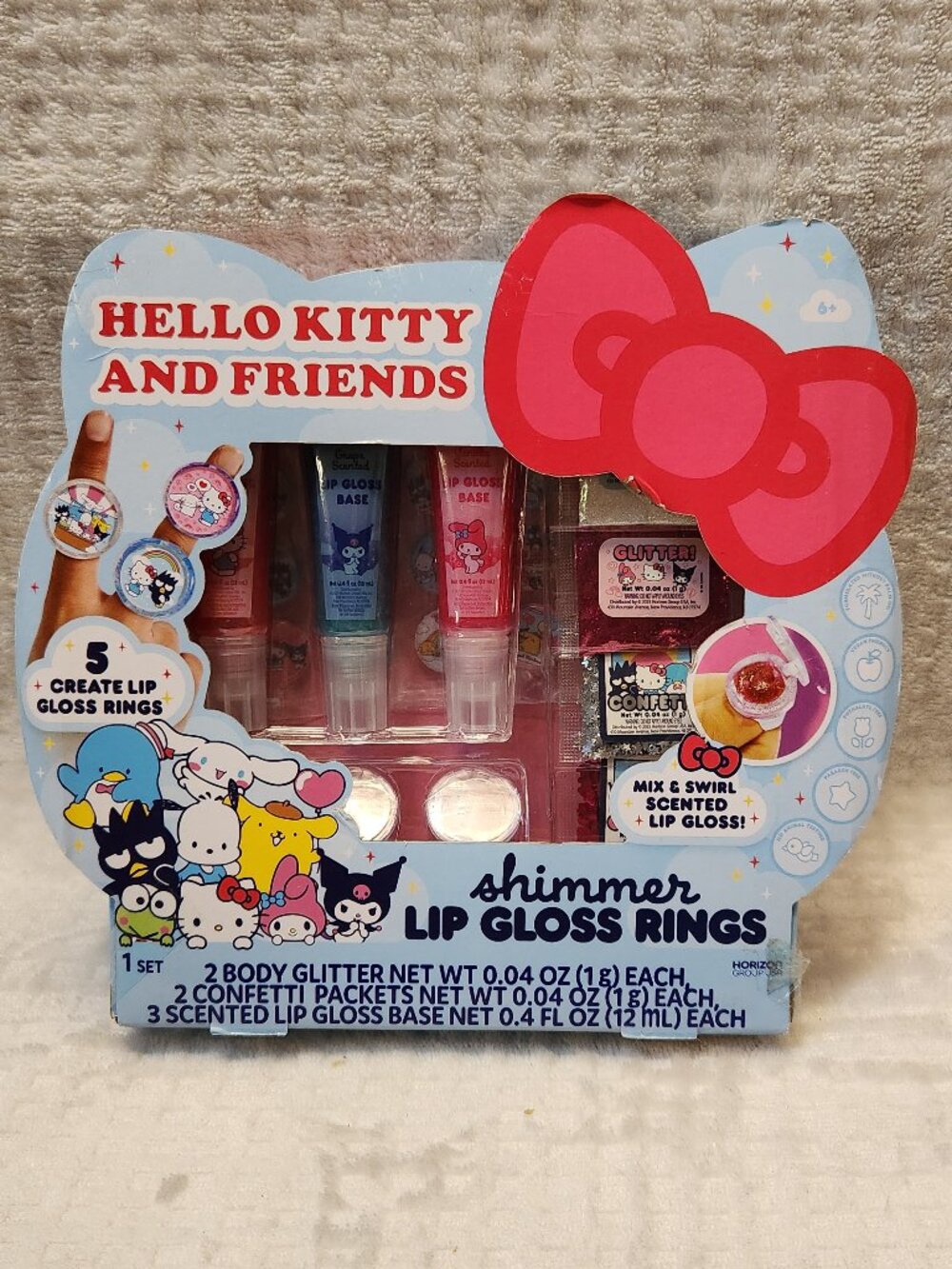 Hello Kitty and Friends Shimmer Lip Gloss Ring Making Kit - NEW